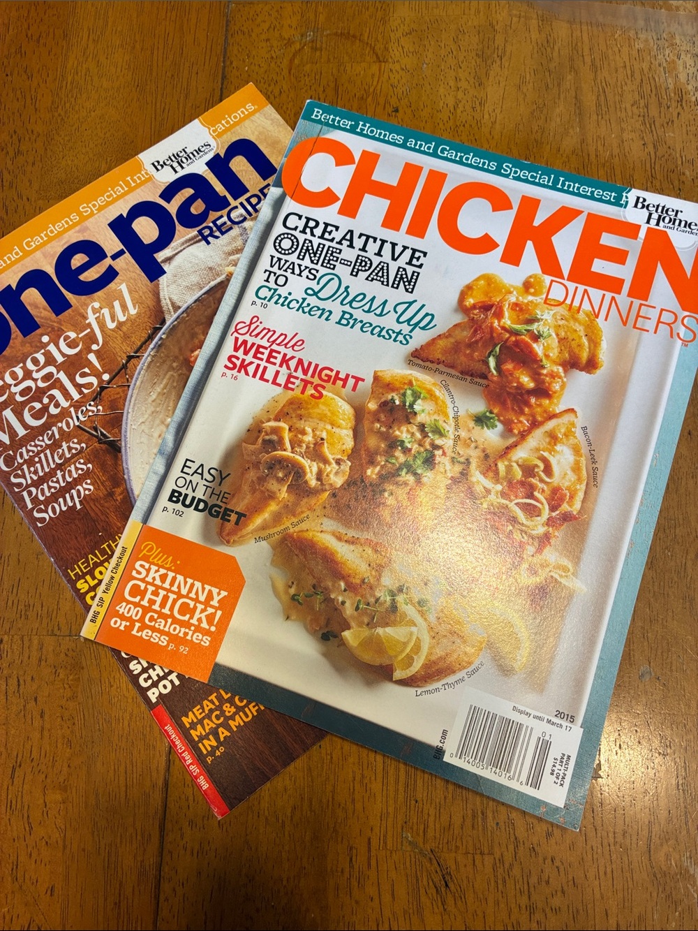 Better Homes & Gardens Chicken Dinners & one - pan recipes cookbook magazines